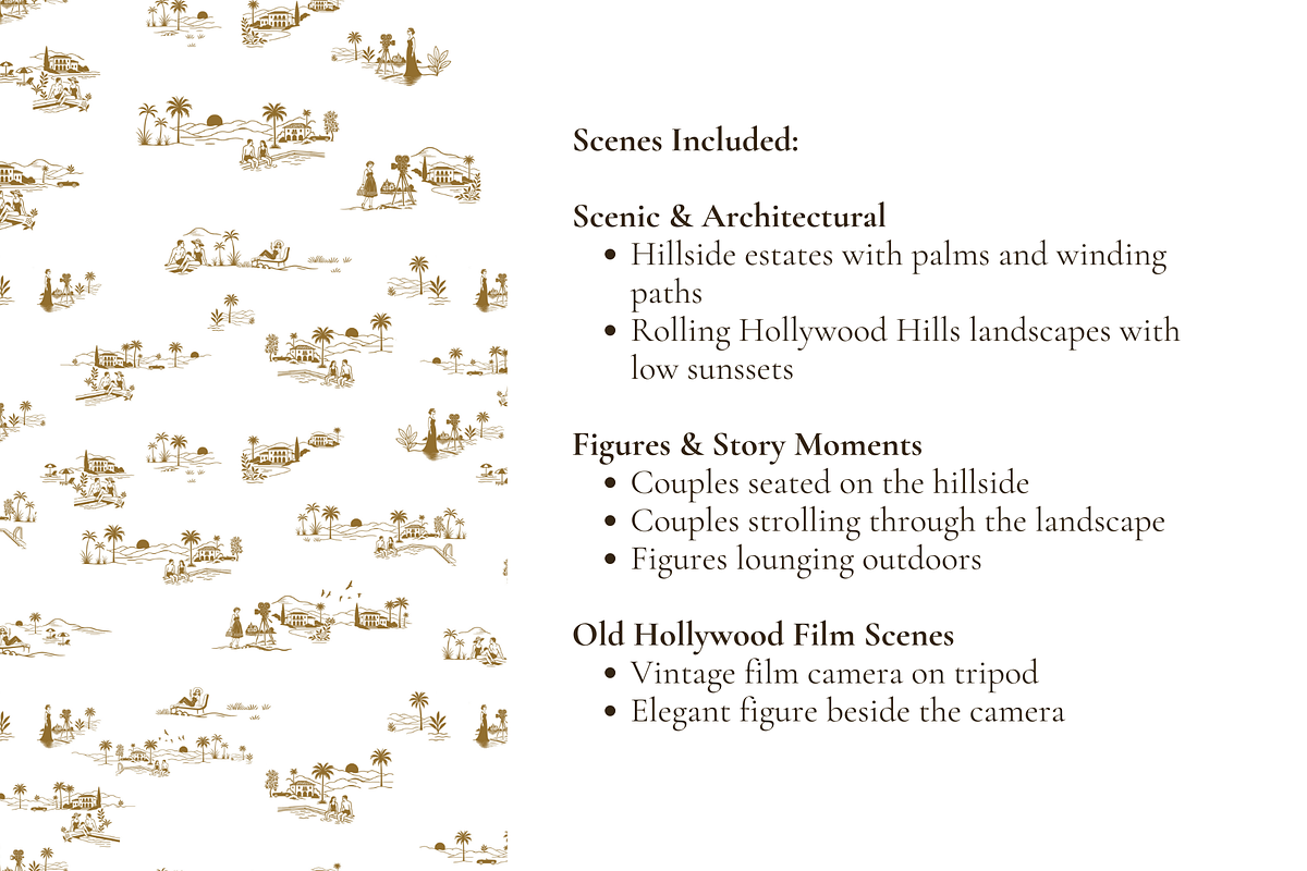 Hollywood Hills Seamless Pattern Set, a Pattern Graphic by Hughes Studio (Photo 4 of 8)