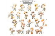 Construction Watercolor Clipart, an Illustration by CharmClipart (Thumbnail 3 of 8)