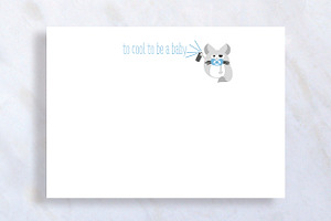 Cool Baby Chinchilla Stationary Card, a Card Template by stockhype