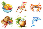Hand Drawn Watercolor Summer Clipart, an Illustration by Designking (Thumbnail 4 of 5)