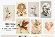 Kids Room Vintage Nursery Prints, a Background Graphic by Kristina&Co (Thumbnail 6 of 10)