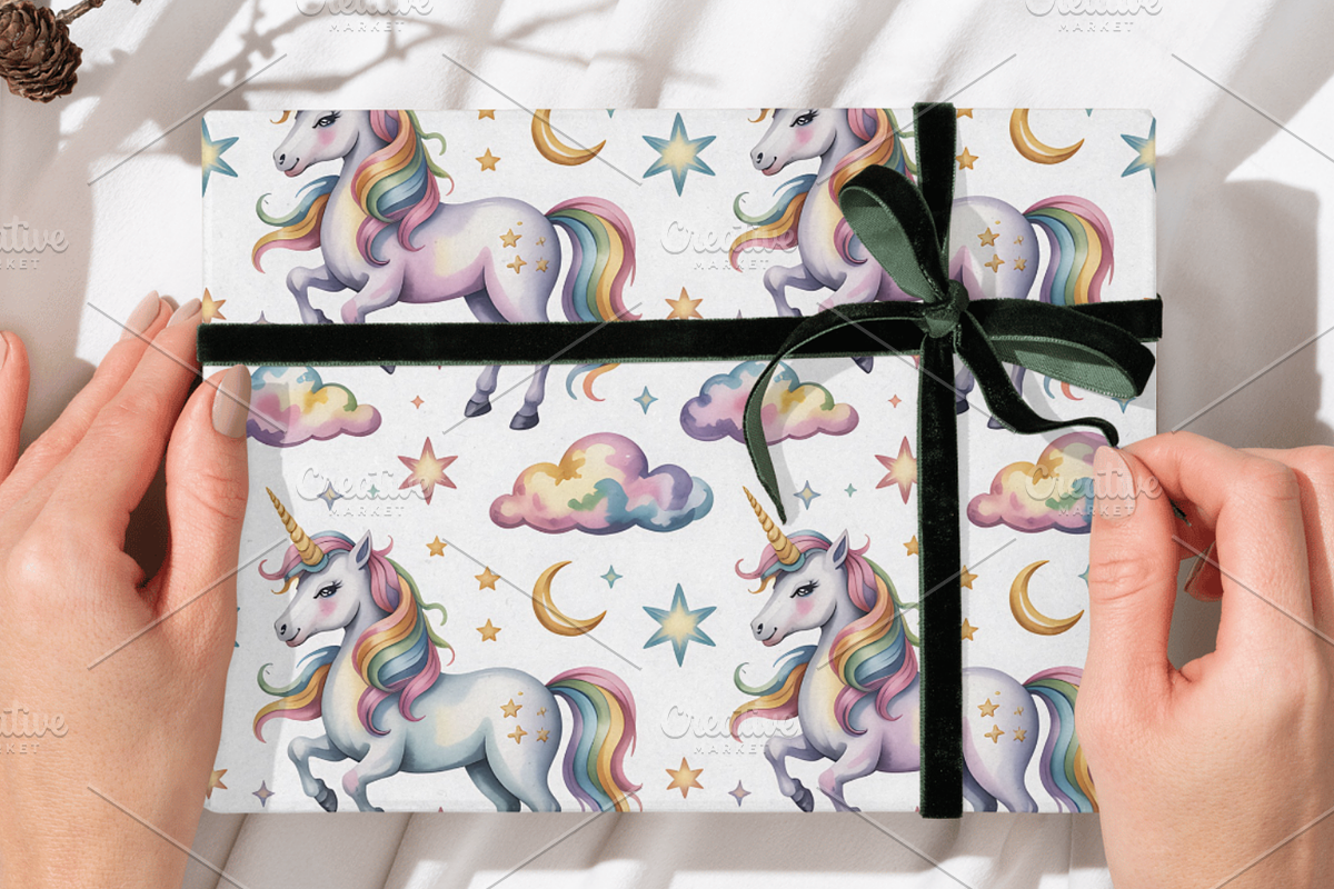 Magical Unicorn Digital Pattern, a Pattern Graphic by Design Station (Photo 3 of 4)