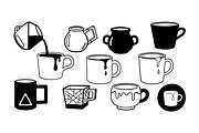 Coffee Mug SVG Clipart Set, an Illustration by designvectx (Thumbnail 2 of 3)
