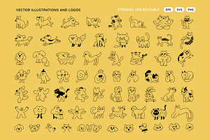 Pets And Mascots, Vector Elements