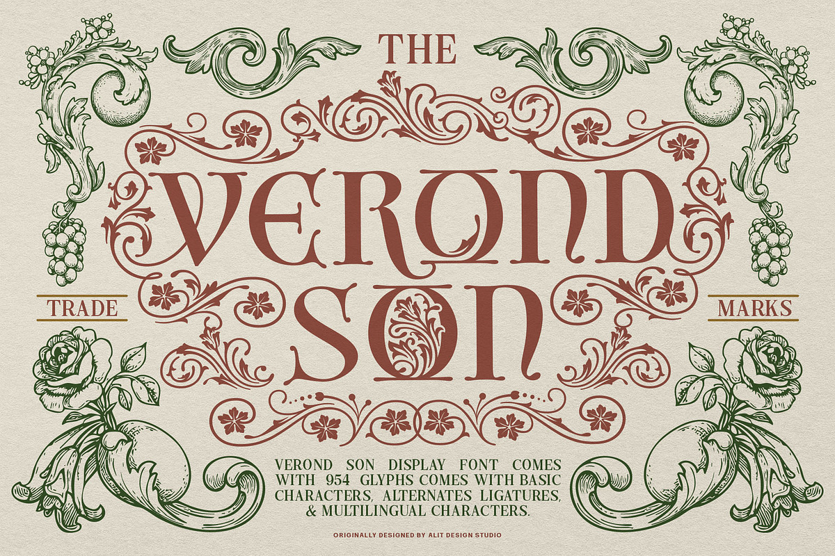 Verond Son A Symphony of Classical, a Serif Font by alit design (Photo 1 of 20)
