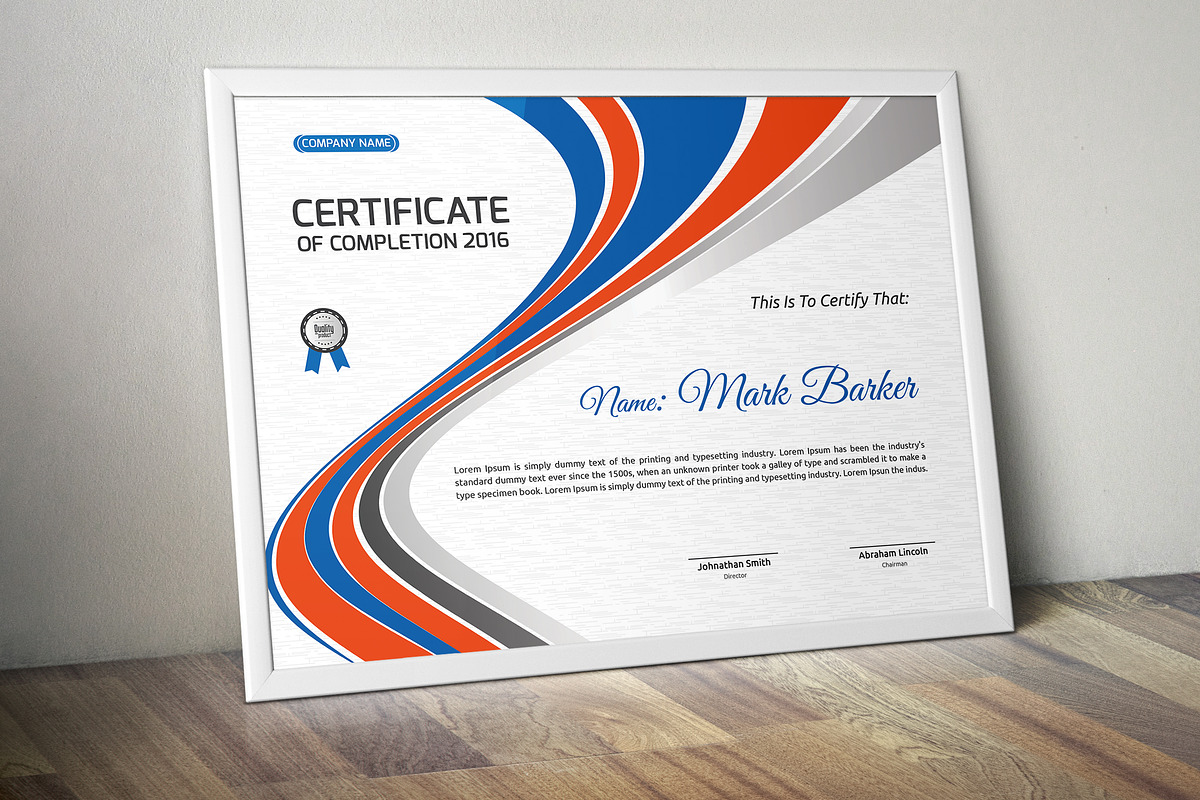 Certificate Word | PSD | AI, a Stationery Template by Curve Design (Photo 8 of 8)