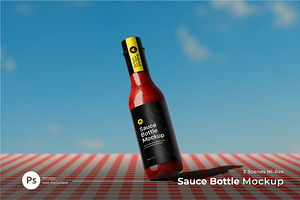 Sauce Bottle Packaging Mockup