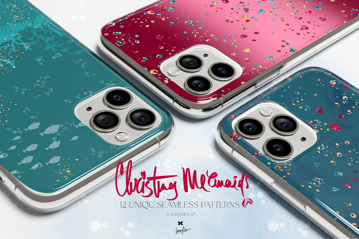 Underwater Christmas Patterns, a Pattern Graphic by KaramfilaS (Photo 2 of 16)