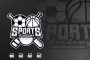 Sports Academy Mascot Logo Template, a Branding & Logo Template by HasnainGFX (Thumbnail 1 of 3)