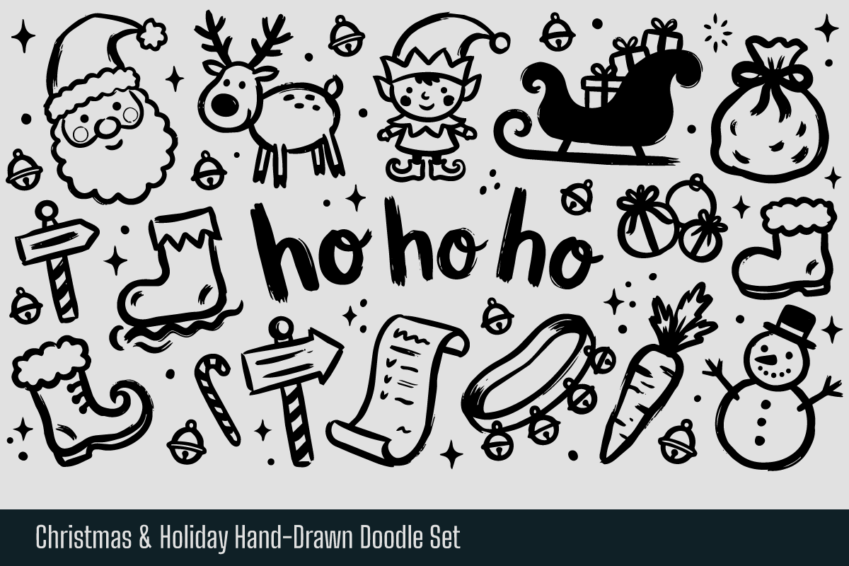 Christmas Holiday Hand Drawn Doodle, an Object Illustration by Huza Studio (Photo 9 of 10)