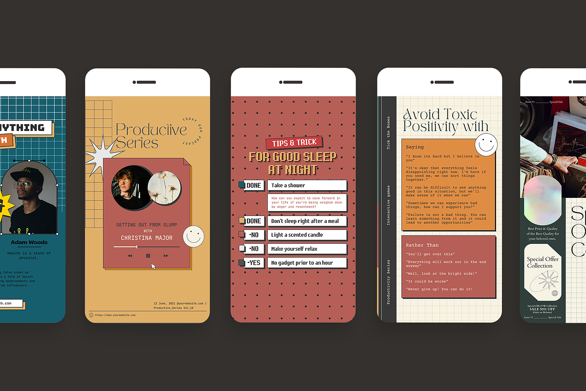 Instagram Engagement Retro CANVA, a Social Media Template by Analogi Studio (Photo 20 of 24)