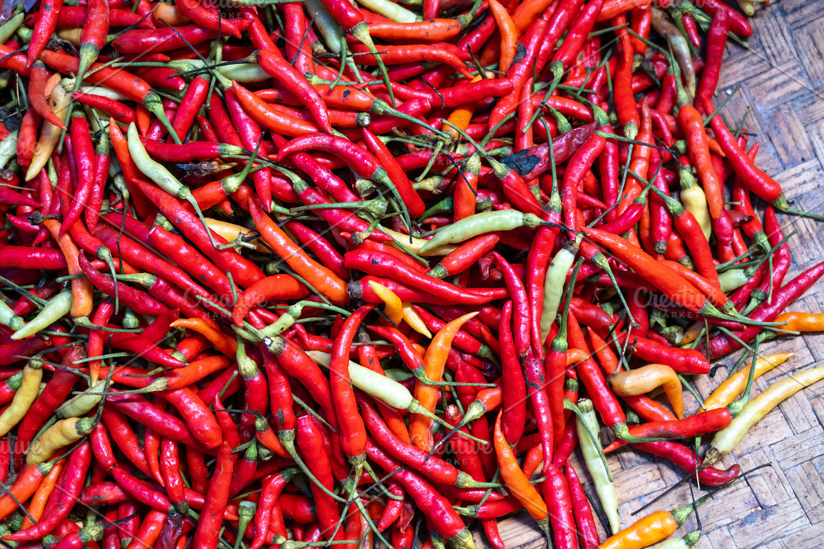 Chili peppers at Bolu market in Rantepao, Toraja, Sulawesi, Indo, a Food & Drink Photo by GoodGoods (Photo 1 of 2)