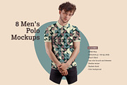 8 Men's Polo Mockups, a Shirt Mockup by Grow Design Craft Studio (Thumbnail 1 of 7)