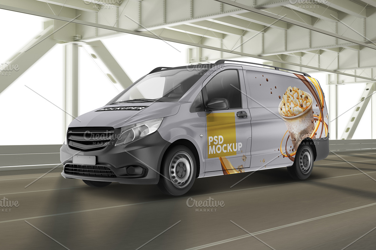 Realistic Panel Van PSD Mockup, an Object Graphic by Sinlatown (Photo 14 of 17)