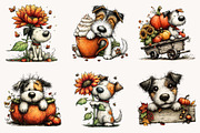 Quirky Autumn Dog Clipart, a Seasonal Illustration by Designworld (Thumbnail 3 of 10)