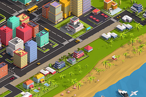 Low Poly Megapolis Premium Pack