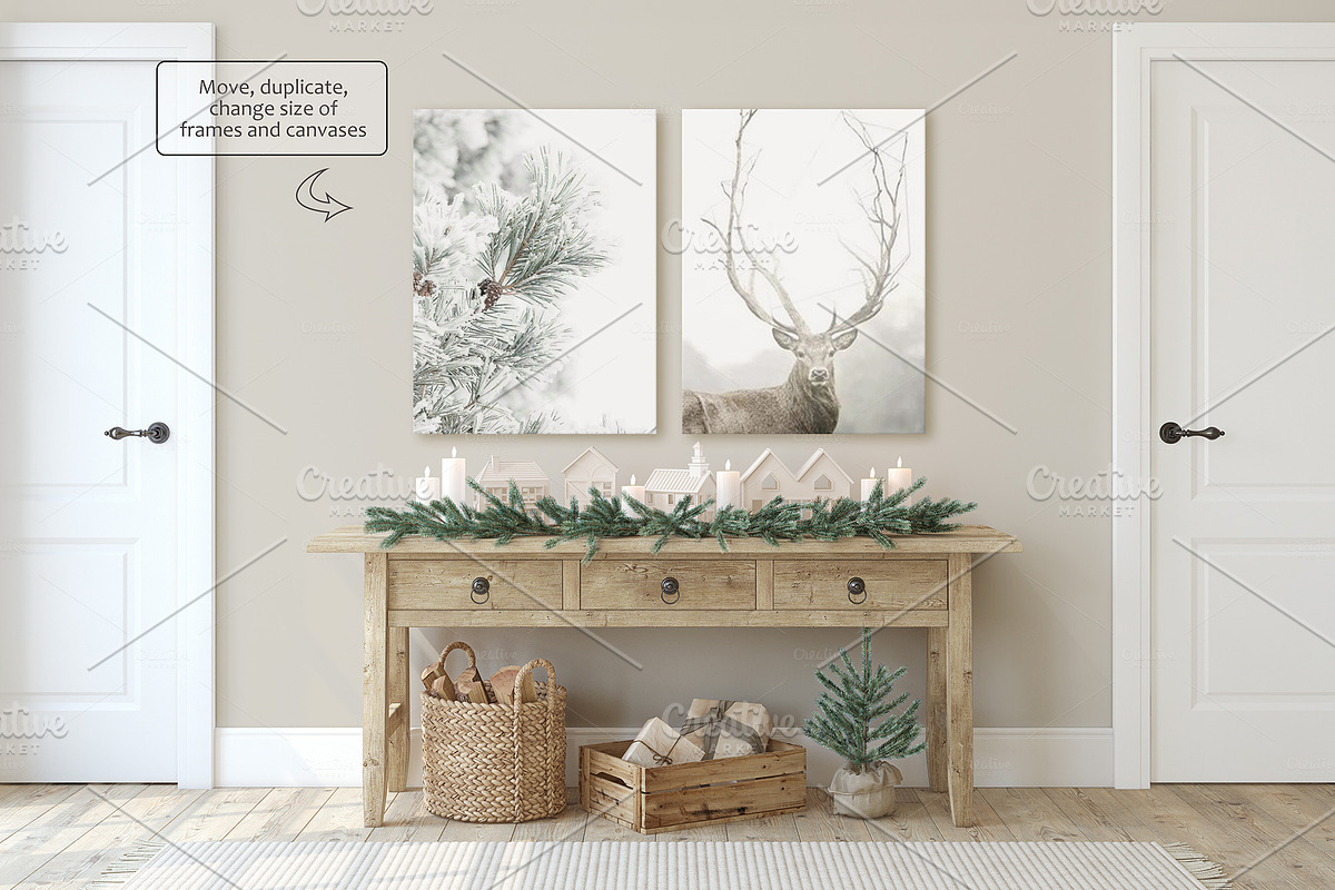 CHRISTMAS TIME Wall&Frame Mockups, a Household Mockup by MyHomeMockups (Photo 8 of 12)
