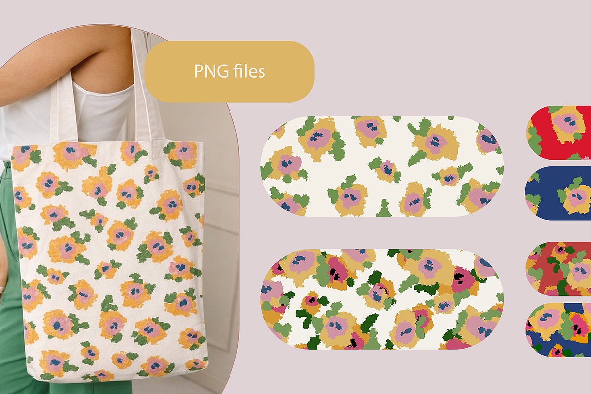 Soft Botanical Seamless Pattern Set, a Pattern Graphic by FER by Ekaterina Kazakova (Photo 6 of 6)