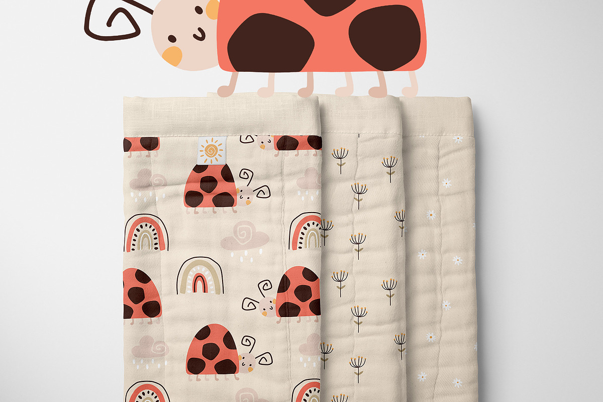 Rainbow ladybug patterns collection, a Pattern Graphic by Svitlana Kharchuk (Photo 10 of 11)