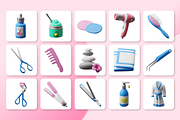3D Beauty Care Icon Set, a Characters & Person 3D Model by Flat Icons (Thumbnail 7 of 8)