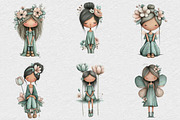Whimsical Spring Fairy Clipart, an Illustration by DreamCafeArt (Thumbnail 4 of 6)