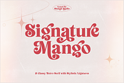 Signature Mango - Modern Retro Font, a Serif Font by Shakira Studio (Thumbnail 1 of 18)