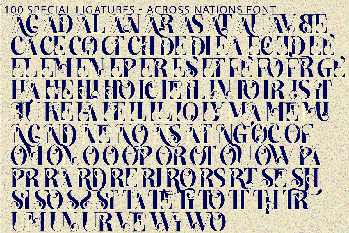 ACROSS NATIONS - MODERN SERIF FONT, a Serif Font by 177Studio