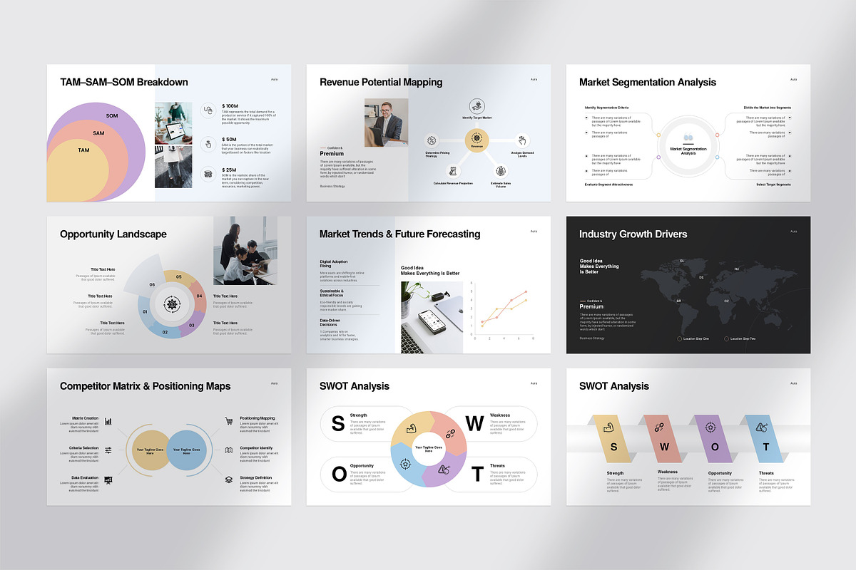 AURA Business Strategy Presentation, a Presentation Template by GoldenPixelStudio (Photo 12 of 30)