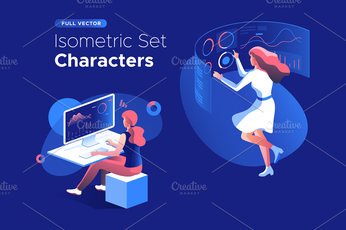 Isometric illustration kit - People, a Templates & Theme by Formfrom (Photo 32 of 34)