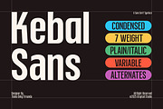 Kebal Sans - Condensed Font, a Sans Serif Font by Graptail (Thumbnail 1 of 19)