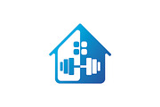 Gym House Simple Logo For Business, a Branding & Logo Template by Logo Loom (Thumbnail 1 of 4)