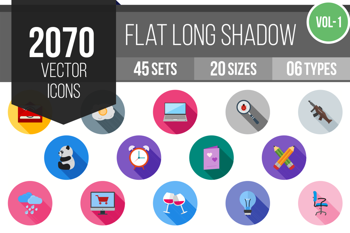 2070 Flat Shadowed Icons (V1), an Outline Icon by IconBunny (Photo 1 of 4)
