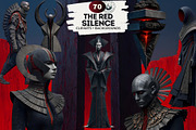 The Red Silence Cliparts, a Decorative Illustration by ThatsDesignArt (Thumbnail 1 of 17)