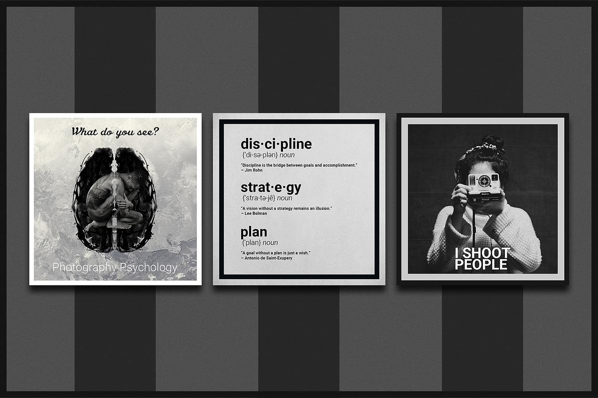 Dark Instagram Posts, a Social Media Template by Midgardians (Photo 3 of 5)