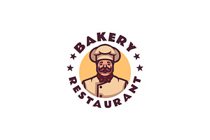 Bakery Chef Mascot Logo Design, a Branding & Logo Template by Artnivora.Std