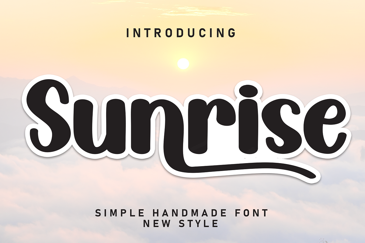 Sunrise | Script Font, a Script Font by Scratchones (Photo 1 of 9)