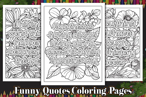 50 Funny Quotes Coloring Pages, an Illustration by protabsorkar11
