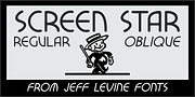 Screen Star JNL, a Sans Serif Font by Jeff Levine Fonts (Thumbnail 1 of 5)