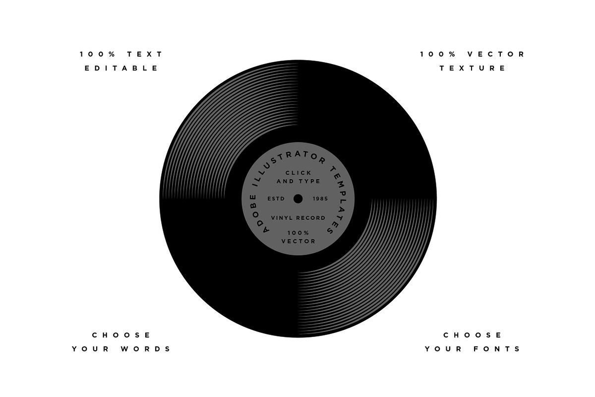 Vinyl Record Template, an Object Graphic by Misc. Loot Co. (Photo 2 of 4)