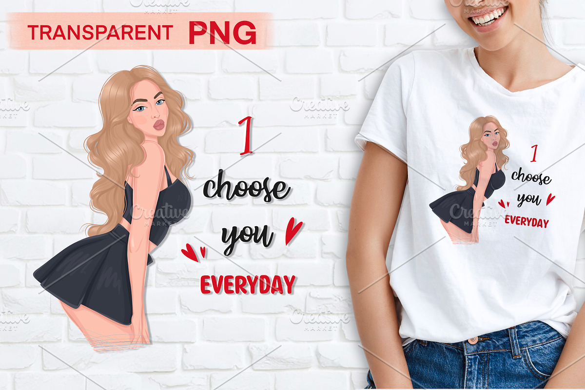 Fashion girl PNG clipart, a Transportation Illustration by LoLoArt (Photo 1 of 3)