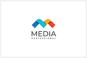 Media - Letter M Logo Template, a Branding & Logo Template by yopie (Thumbnail 1 of 4)