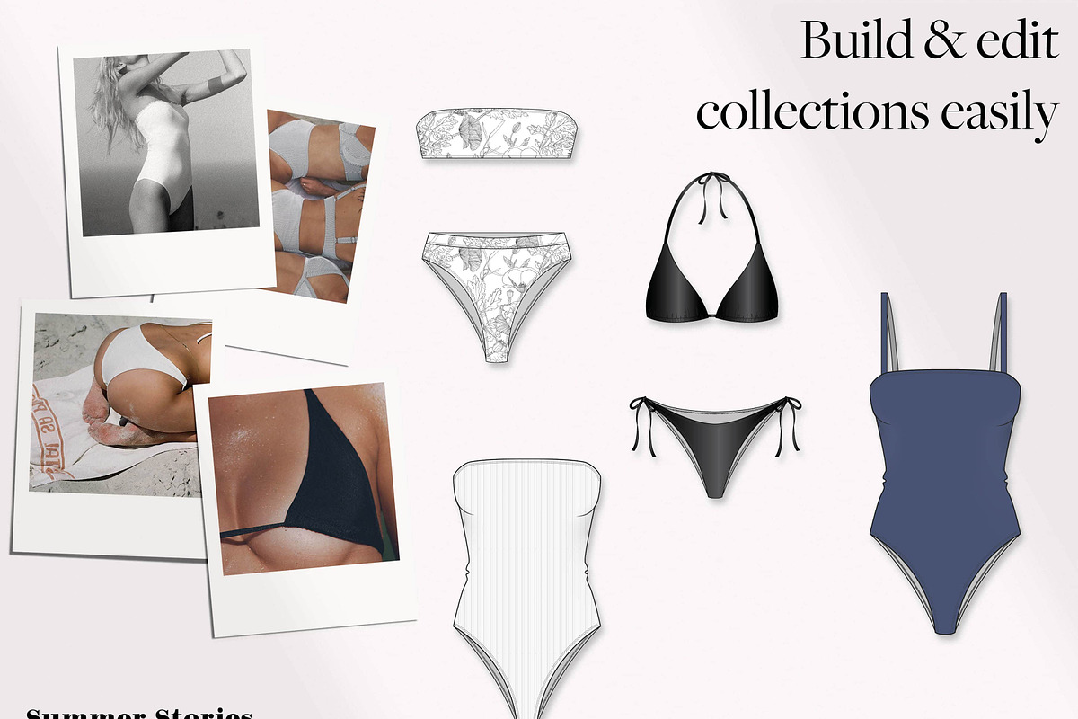 High Res Swimwear Flats Templates, an Object Graphic by Summer Stories (Photo 3 of 8)
