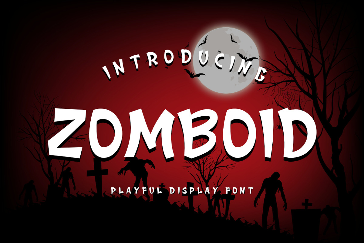 Zomboid - Playful & Horror Font, a Sans Serif Font by Bayuktx (Photo 1 of 4)
