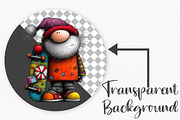 Watercolor Quirky Santa Clipart, an Illustration by Canvas Craft (Thumbnail 2 of 7)