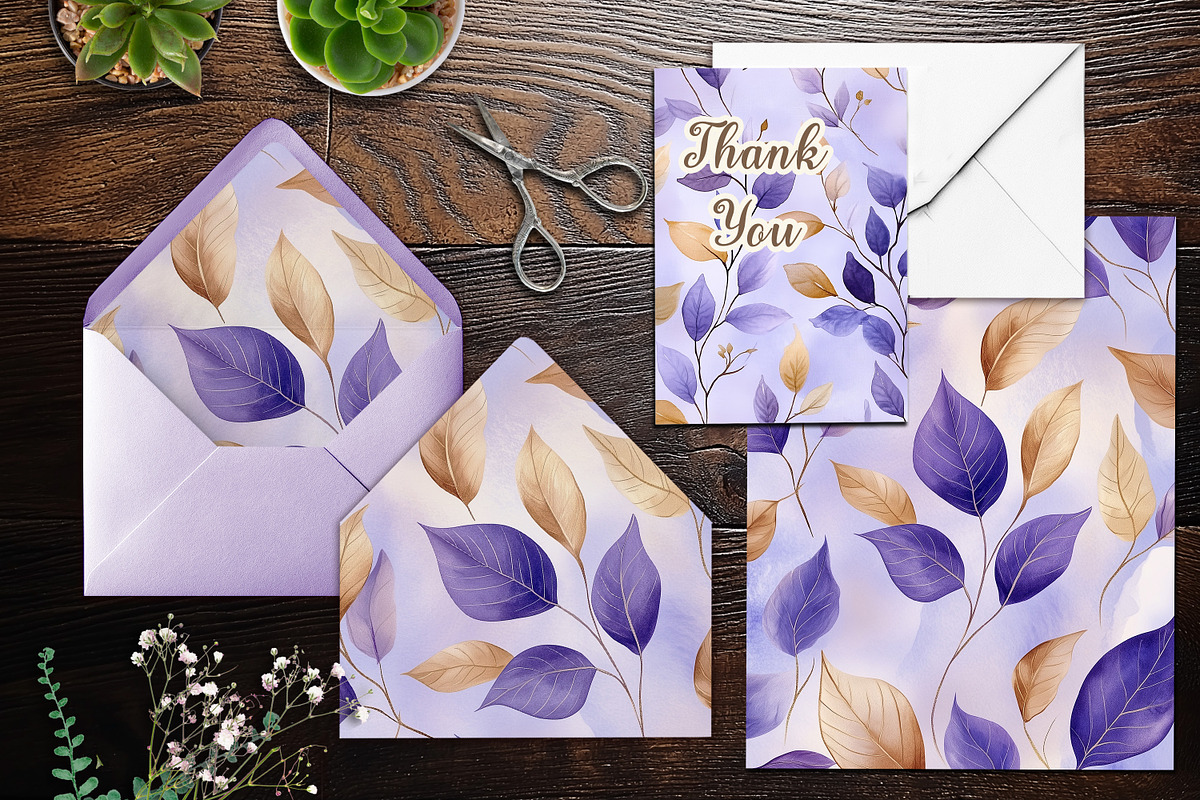 Lavender Gold Botanicals Scrapbooks, a Background Graphic by V Design Creator (Photo 4 of 12)