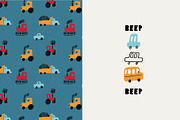 Whimsical Cars Clipart, a Decorative Illustration by Barkova Nadya (Thumbnail 6 of 6)