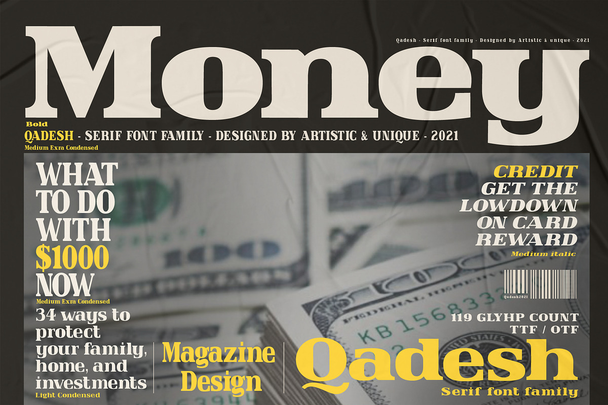 Qadesh - Serif font family, a Serif Font by Artistic & Unique (Photo 11 of 15)