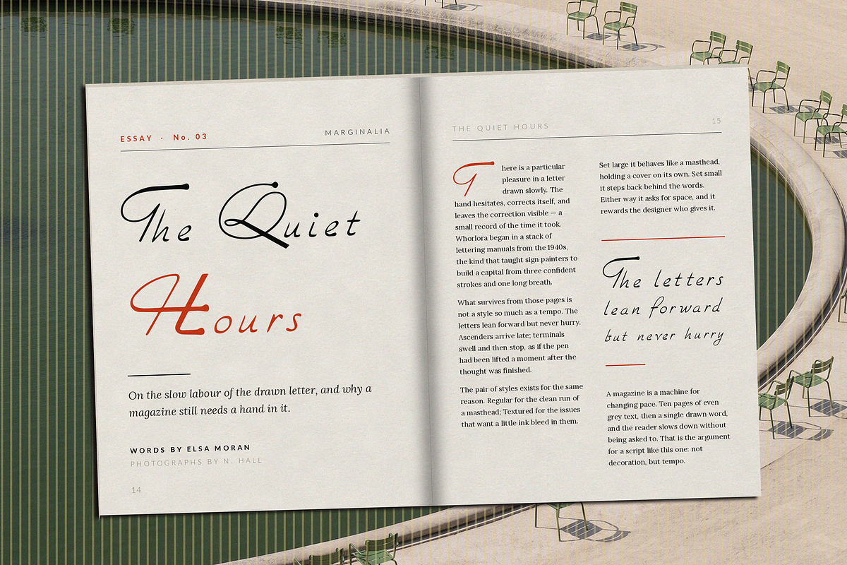 Whorlora Script, a Handwritten Font by Lilithcollageart (Photo 10 of 11)