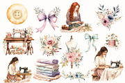 Oh Sew Sweet Sewing Clipart, an Illustration by NadiaTheronArt (Thumbnail 2 of 5)