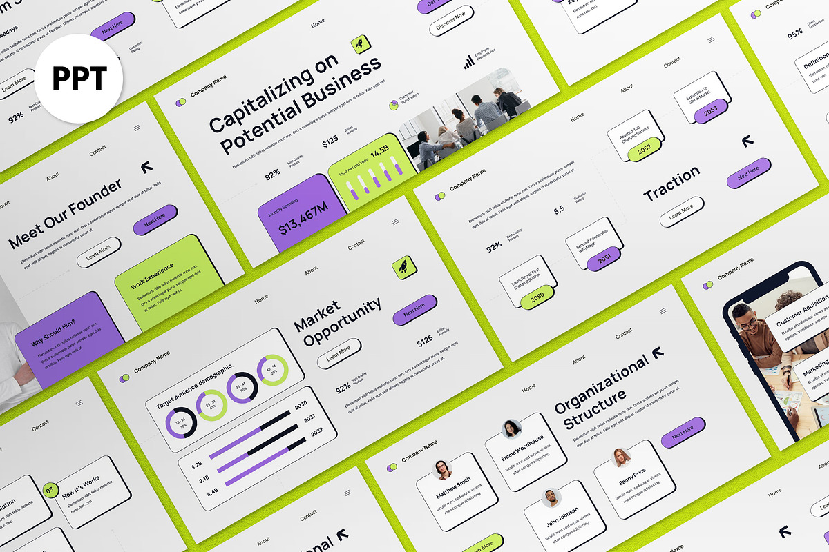 Purple Neo Business Investment PPT, a Presentation Template by graphicook (Photo 1 of 8)